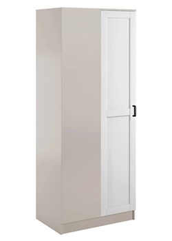 Skandynawska szafa narożna kaszmir + biały - Cronix ze sklepu Edinos.pl w kategorii Szafy - zdjęcie 189225186