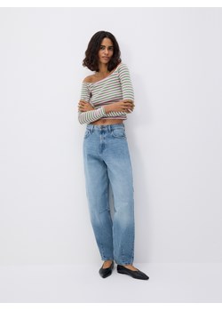 Reserved - Jeansy barrel leg - niebieski ze sklepu Reserved w kategorii Jeansy damskie - zdjęcie 189227046