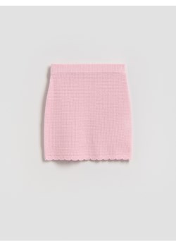Reserved - Dzianinowa spódnica - pastelowy róż ze sklepu Reserved w kategorii Swetry dziewczęce - zdjęcie 189227057