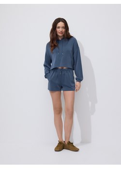 Reserved - Szorty z wiskozą - granatowy ze sklepu Reserved w kategorii Szorty - zdjęcie 189227089