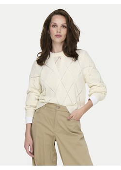 ONLY Sweter Geena 15339575 Écru Relaxed Fit ze sklepu MODIVO w kategorii Swetry damskie - zdjęcie 189231075