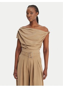 Eleh Bluzka SS260098 Beżowy Regular Fit ze sklepu MODIVO w kategorii Bluzki damskie - zdjęcie 189231098