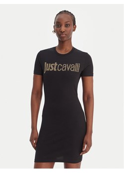 Just Cavalli Sukienka codzienna 80PAOE21 CJ112 Czarny Slim Fit ze sklepu MODIVO w kategorii Sukienki - zdjęcie 189231216