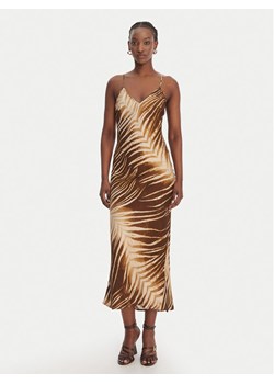 Just Cavalli Sukienka letnia 80PAO925 NS819 Beżowy Slim Fit ze sklepu MODIVO w kategorii Sukienki - zdjęcie 189231239