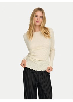 ONLY Bluzka Ella 15368469 Beżowy Slim Fit ze sklepu MODIVO w kategorii Bluzki damskie - zdjęcie 189231329
