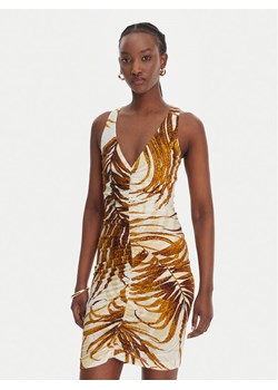 Just Cavalli Sukienka koktajlowa 80PAO9A7 JS560 Żółty Slim Fit ze sklepu MODIVO w kategorii Sukienki - zdjęcie 189231345