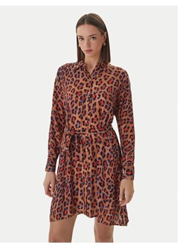 LOLA CASADEMUNT Sukienka koszulowa MS2616017 Brązowy Regular Fit ze sklepu MODIVO w kategorii Sukienki - zdjęcie 189231396