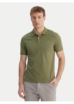 Gant Polo Shield 2220 Zielony ze sklepu MODIVO w kategorii T-shirty męskie - zdjęcie 189231558