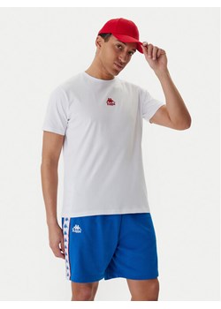 Kappa T-Shirt 382J2QW Biały Regular Fit ze sklepu MODIVO w kategorii T-shirty męskie - zdjęcie 189231649