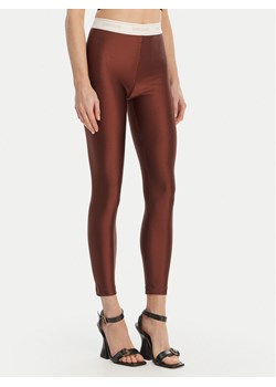 Just Cavalli Legginsy 80PAC100 J0108 Brązowy Skinny Fit ze sklepu MODIVO w kategorii Spodnie damskie - zdjęcie 189231678