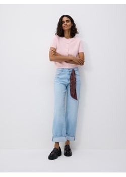 Reserved - Jeansowe spodnie z apaszką - niebieski ze sklepu Reserved w kategorii Spodnie damskie - zdjęcie 189234599
