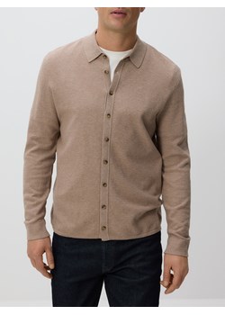 Reserved - Rozpinany sweter z kołnierzem - beżowy ze sklepu Reserved w kategorii Swetry męskie - zdjęcie 189234698