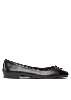 Baleriny Tory Burch Cap-Toe Ballet 154511 Czarny ze sklepu eobuwie.pl w kategorii Balerinki - zdjęcie 189236468