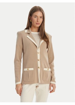 Luisa Spagnoli Kardigan Meridien 100357 Beżowy Regular Fit ze sklepu MODIVO w kategorii Swetry damskie - zdjęcie 189236549