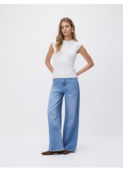 Reserved - Bawełniana bluzka - złamana biel ze sklepu Reserved w kategorii Bluzki damskie - zdjęcie 189237145