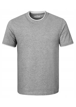 Jednokolorowa Koszulka z Lamówką - Pako Jeans - Popiel TSPJNSfinleyPPmz ze sklepu JegoSzafa.pl w kategorii T-shirty męskie - zdjęcie 189237807