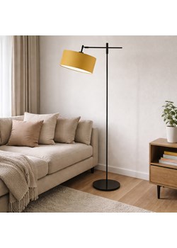 Nowoczesna lampa podłogowa na wysięgniku ruchomym MELTON z musztardowym abażurem 30 cm ze sklepu Lysne w kategorii Lampy podłogowe - zdjęcie 189238507