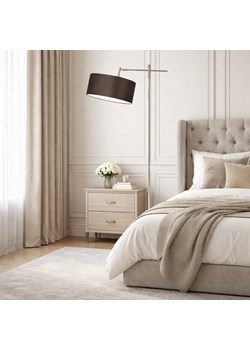 Klasyczna lampa podłogowa do czytania ruchoma MELTON z brązowym abażurem ze sklepu Lysne w kategorii Lampy podłogowe - zdjęcie 189238537