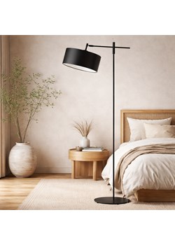 Czarna lampa stojąca z regulacją do czytania w sypialni MELTON ze sklepu Lysne w kategorii Lampy podłogowe - zdjęcie 189238539