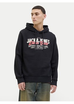 Jack & Jones Bluza Logo 12279649 Czarny Regular Fit ze sklepu MODIVO w kategorii Bluzy męskie - zdjęcie 189239105