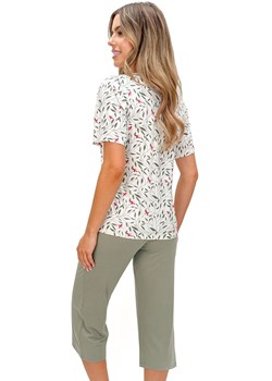 Piżama damska z wiskozy Melisa 3/4, Kolor zielony-ecru, Rozmiar S, Donna ze sklepu Primodo w kategorii Piżamy damskie - zdjęcie 189239676
