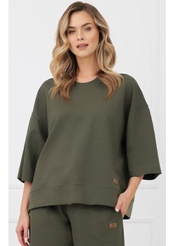 Bluzka damska z rękawem 3/4 khaki Kaori, Kolor khaki, Rozmiar S, Italian Fashion ze sklepu Primodo w kategorii Bluzki damskie - zdjęcie 189239726