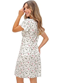 Koszula nocna damska w kwiaty Melisa, Kolor ecru-wzór, Rozmiar S, Donna ze sklepu Intymna w kategorii Koszule nocne - zdjęcie 189241356