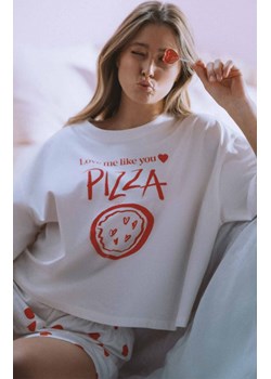 Esotiq krótka piżama damska Bloovii Happiness 44632-01X, Kolor kremowy-wzór, Rozmiar L, BLOOVII ze sklepu Intymna w kategorii Piżamy damskie - zdjęcie 189241408