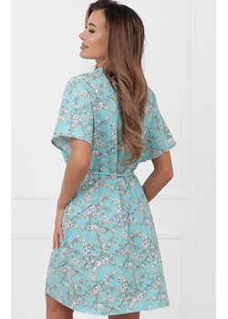 Kimono damskie z krótkim rękawem Hikari, Kolor turkusowy-wzór, Rozmiar S, Italian Fashion ze sklepu Intymna w kategorii Szlafroki damskie - zdjęcie 189241568