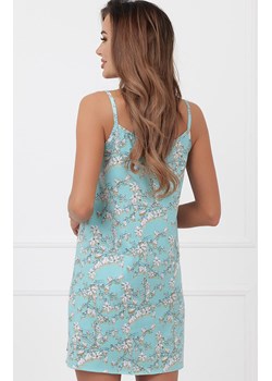 Damska koszula nocna na wąskich ramiączkach Hikari, Kolor turkusowy-wzór, Rozmiar S, Italian Fashion ze sklepu Intymna w kategorii Koszule nocne - zdjęcie 189241576