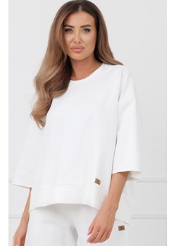 Bluzka damska z rękawem 3/4 ecru Kaori, Kolor ecru, Rozmiar S, Italian Fashion ze sklepu Intymna w kategorii Bluzki damskie - zdjęcie 189241598