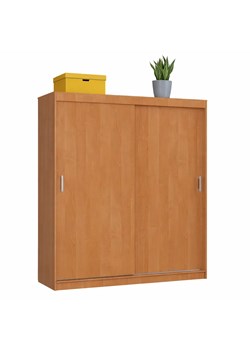 Klasyczna szafa przesuwna z półkami i drążkiem olcha T5-K87 ze sklepu Edinos.pl w kategorii Szafy - zdjęcie 189241815