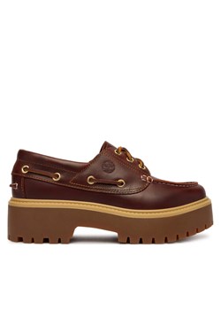Loafersy Timberland Stone Street Boat TB0A2QDMD571 Brązowy ze sklepu eobuwie.pl w kategorii Lordsy damskie - zdjęcie 189241888