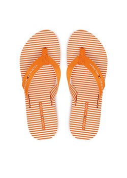 Japonki Tommy Hilfiger Th Ithaca Stripe Summer Sandal FW0FW09192 Pomarańczowy ze sklepu eobuwie.pl w kategorii Klapki damskie - zdjęcie 189241966