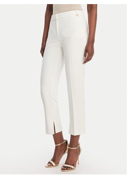 Elisabetta Franchi Spodnie materiałowe PA-166-61E2-V300 Biały Slim Fit ze sklepu MODIVO w kategorii Spodnie damskie - zdjęcie 189244066