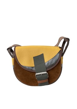 brązowo-żółta damska torebka listonoszka skórzana na ramię Freshman M ze sklepu Słoń Torbalski w kategorii Listonoszki - zdjęcie 189244167