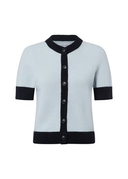 Samsøe Samsøe Kardigan damski z zawartością alpaki - Sanoura Kobiety Wełna jasnoniebieski wzorzysty ze sklepu vangraaf w kategorii Swetry damskie - zdjęcie 189244249