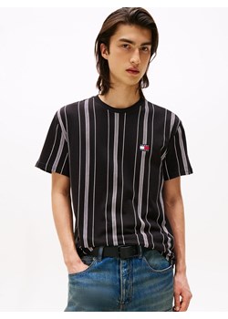 Tommy Jeans Koszulka męska Mężczyźni Bawełna czarny w paski ze sklepu vangraaf w kategorii T-shirty męskie - zdjęcie 189244295
