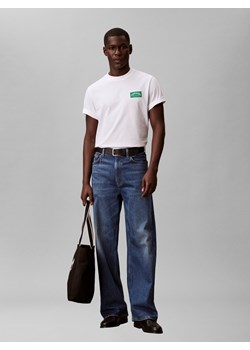 Calvin Klein Jeans Koszulka męska Mężczyźni Bawełna (100%) écru jednolity ze sklepu vangraaf w kategorii T-shirty męskie - zdjęcie 189244307
