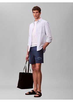 Calvin Klein Jeans Męskie szorty dresowe Mężczyźni granatowy jednolity ze sklepu vangraaf w kategorii Spodenki męskie - zdjęcie 189244308