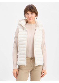 Wellensteyn Damska kamizelka pikowana - Włochy Kaptur Kobiety Sztuczne włókno piaskowy jednolity ze sklepu vangraaf w kategorii Kamizelki damskie - zdjęcie 189244327