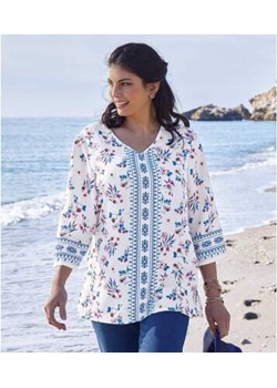 Bluzka z krepy w kwiaty ze sklepu Atlas For Men w kategorii Bluzki damskie - zdjęcie 189244485