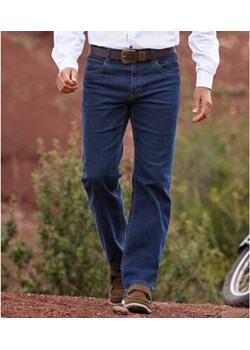 Wygodne, ciemnoniebieskie jeansy regular ze stretchem ze sklepu Atlas For Men w kategorii Jeansy męskie - zdjęcie 189244489
