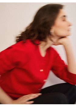 Mohito - Czerwony kardigan - czerwony ze sklepu Mohito w kategorii Swetry damskie - zdjęcie 189244528