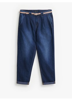 Mohito - Jeansy chino slim z paskiem - granatowy ze sklepu Mohito w kategorii Jeansy damskie - zdjęcie 189244945