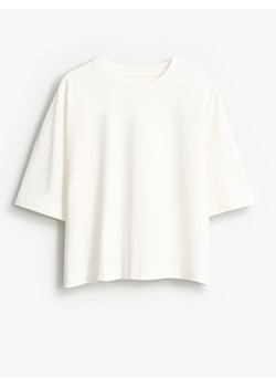 Mohito - T-shirt oversize - kremowy ze sklepu Mohito w kategorii Bluzki damskie - zdjęcie 189244946