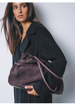 Mohito - Skórzana torebka - ciemnobrązowy ze sklepu Mohito w kategorii Kuferki - zdjęcie 189245197