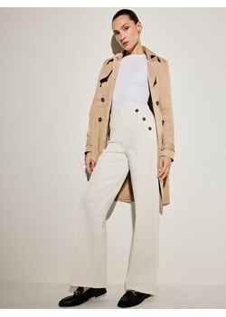 Mohito - Spodnie z szeroką nogawką - kremowy ze sklepu Mohito w kategorii Spodnie damskie - zdjęcie 189245228