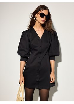 Mohito - Sukienka mini z bufiastymi rękawami - czarny ze sklepu Mohito w kategorii Sukienki - zdjęcie 189245236