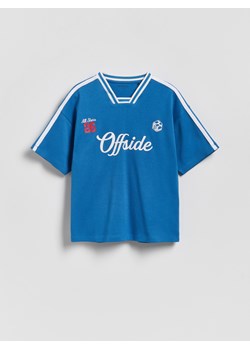 Reserved - Bawełniany t-shirt - niebieski ze sklepu Reserved w kategorii T-shirty chłopięce - zdjęcie 189245538